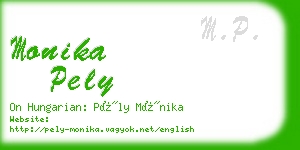 monika pely business card